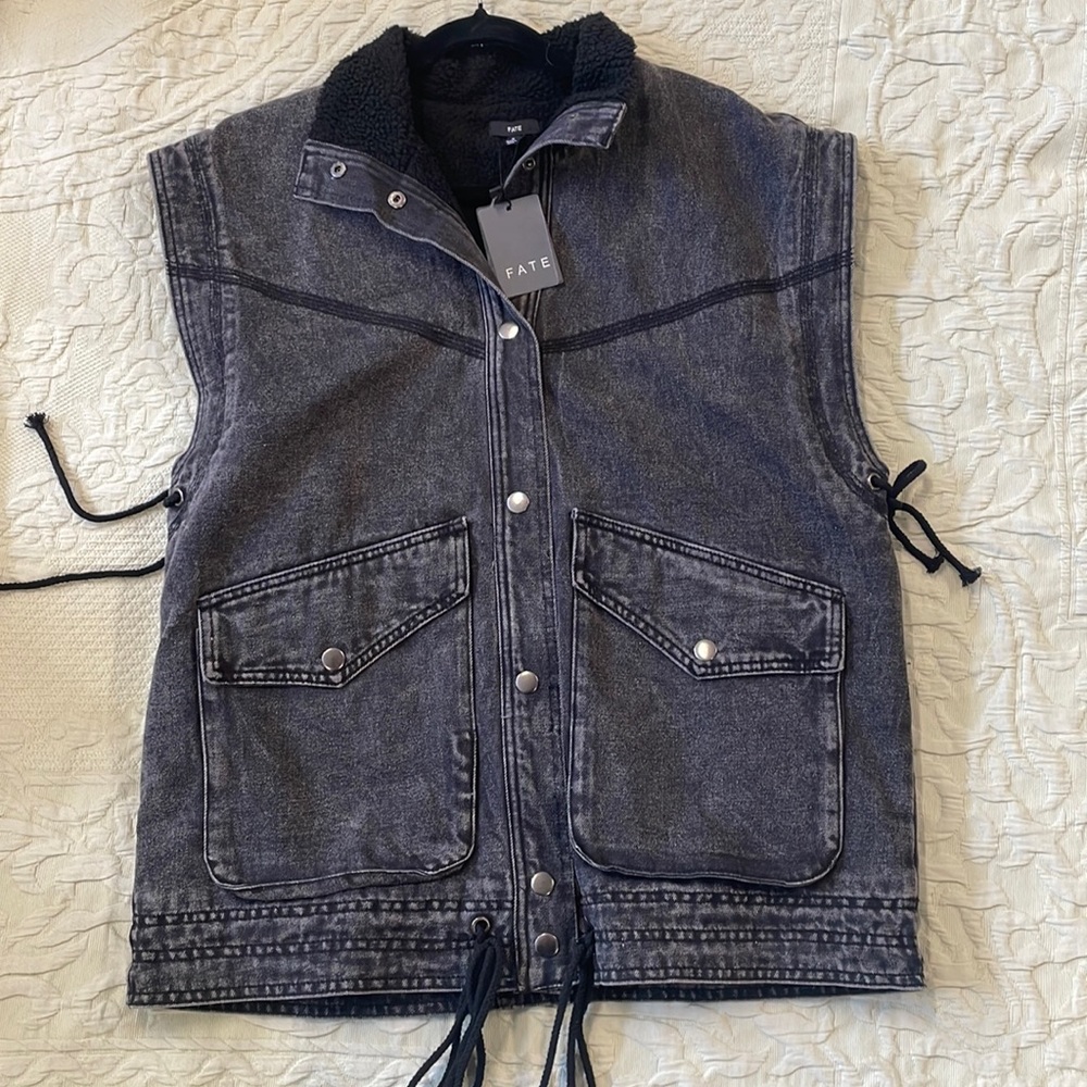 Sleeveless Denim Jacket by Fate